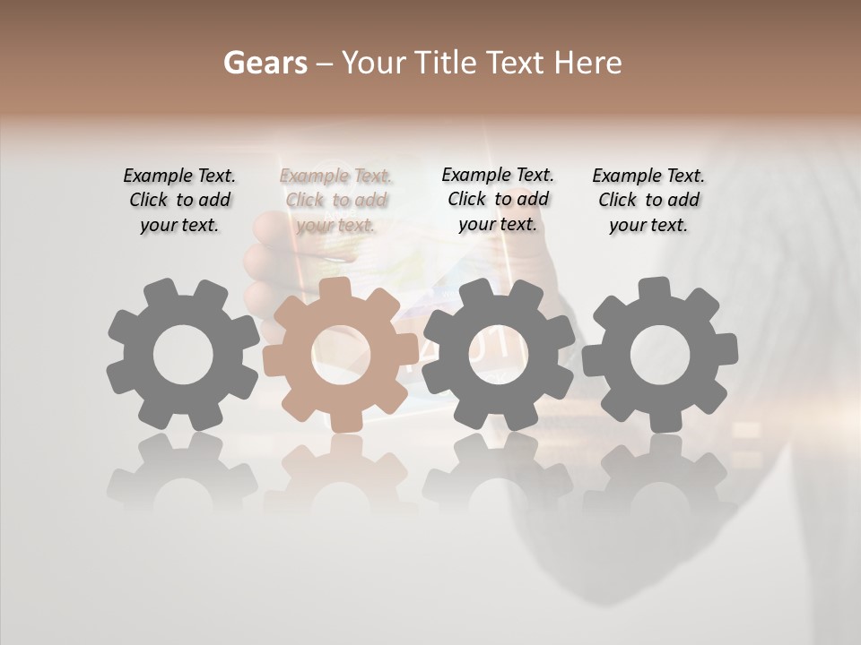 Arm Person Smartphone PowerPoint Template