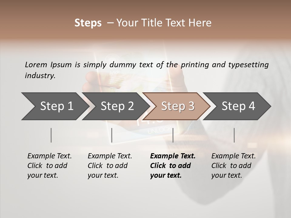 Arm Person Smartphone PowerPoint Template