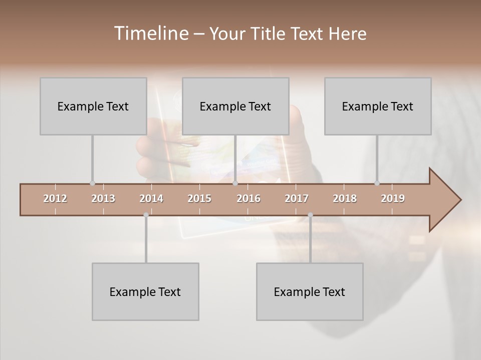 Arm Person Smartphone PowerPoint Template