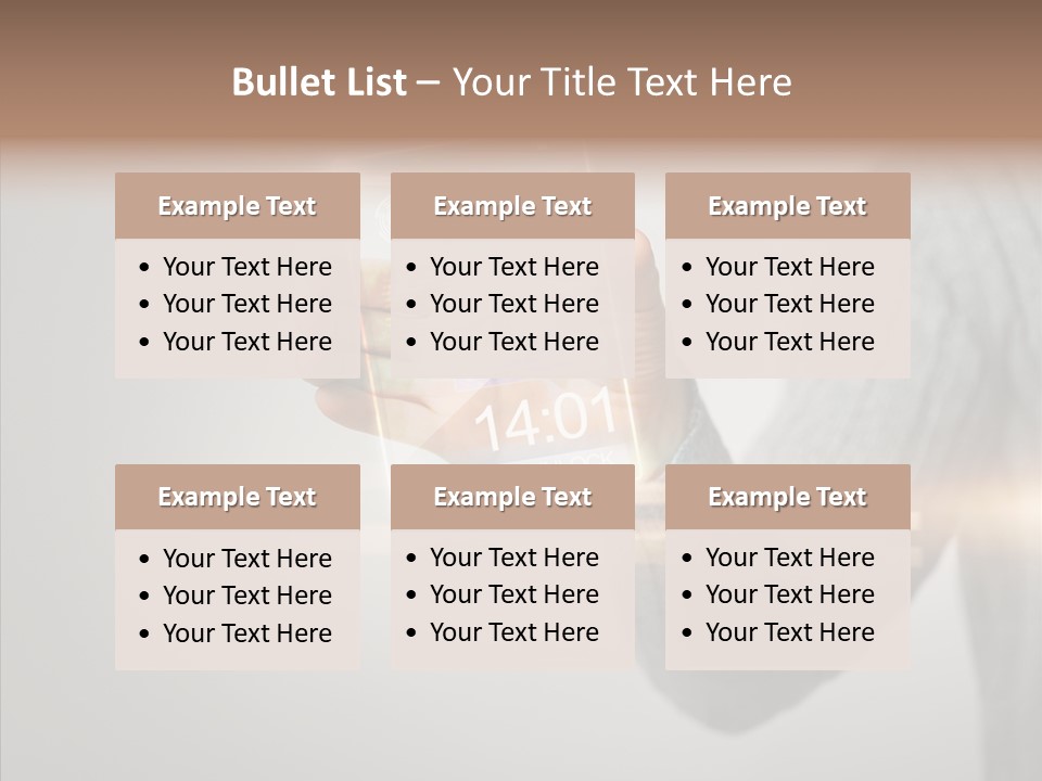 Arm Person Smartphone PowerPoint Template