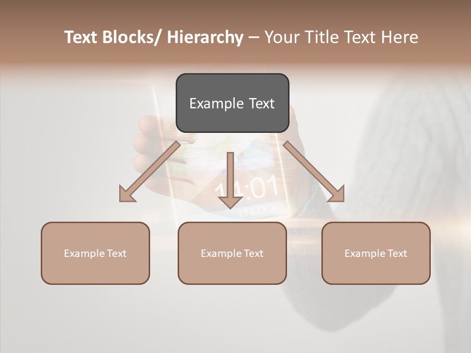 Arm Person Smartphone PowerPoint Template