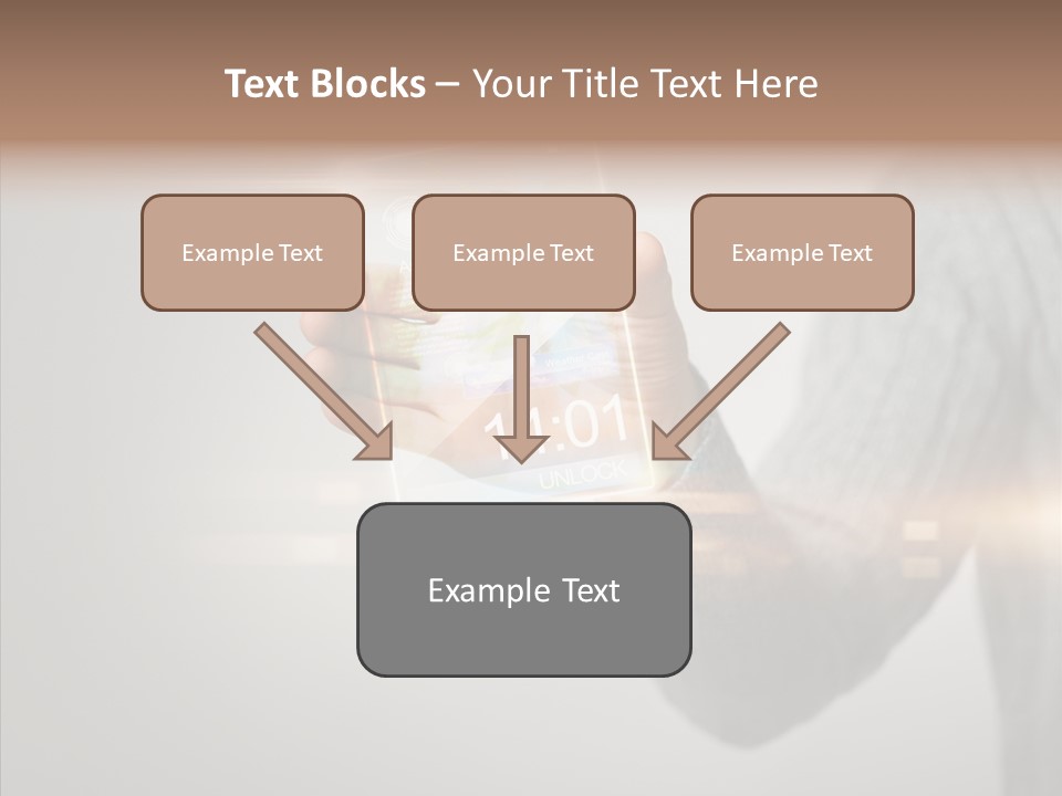 Arm Person Smartphone PowerPoint Template