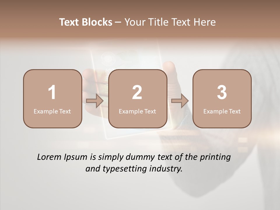 Arm Person Smartphone PowerPoint Template