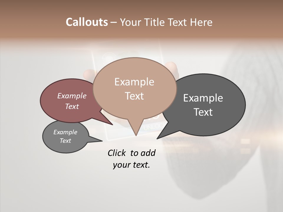 Arm Person Smartphone PowerPoint Template