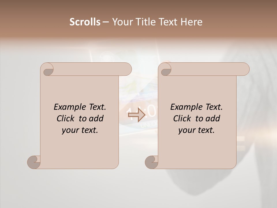 Arm Person Smartphone PowerPoint Template