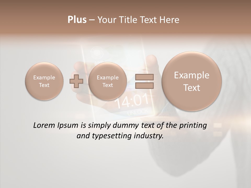 Arm Person Smartphone PowerPoint Template