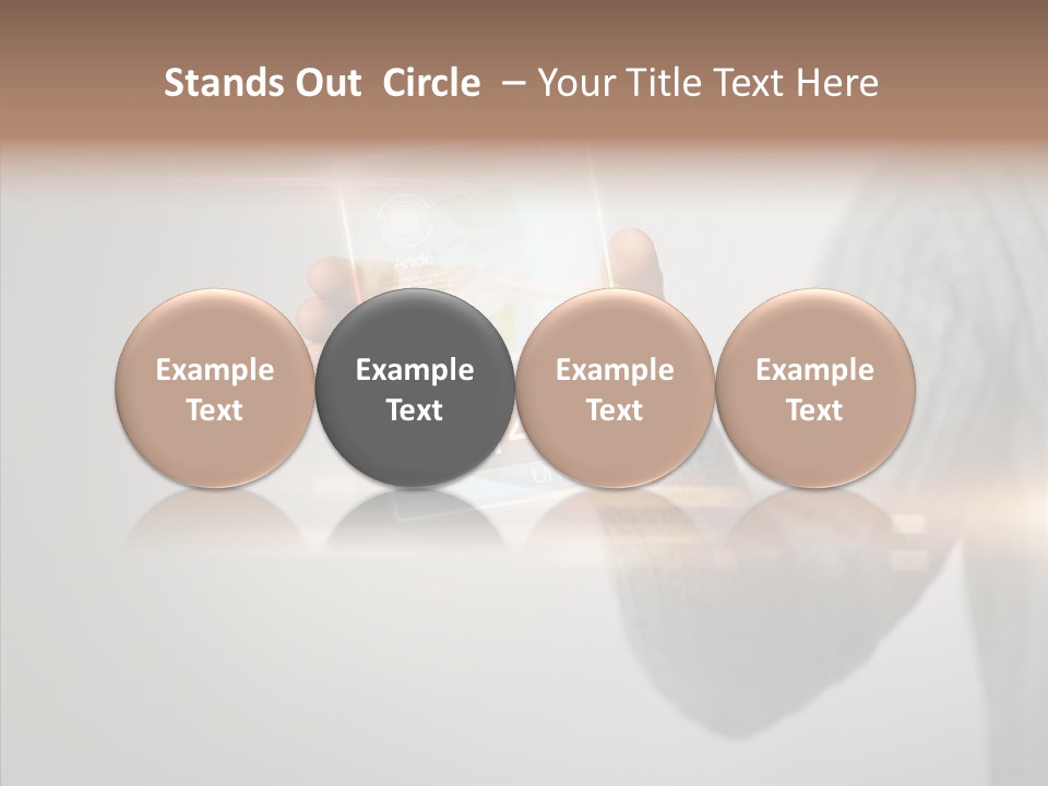 Arm Person Smartphone PowerPoint Template