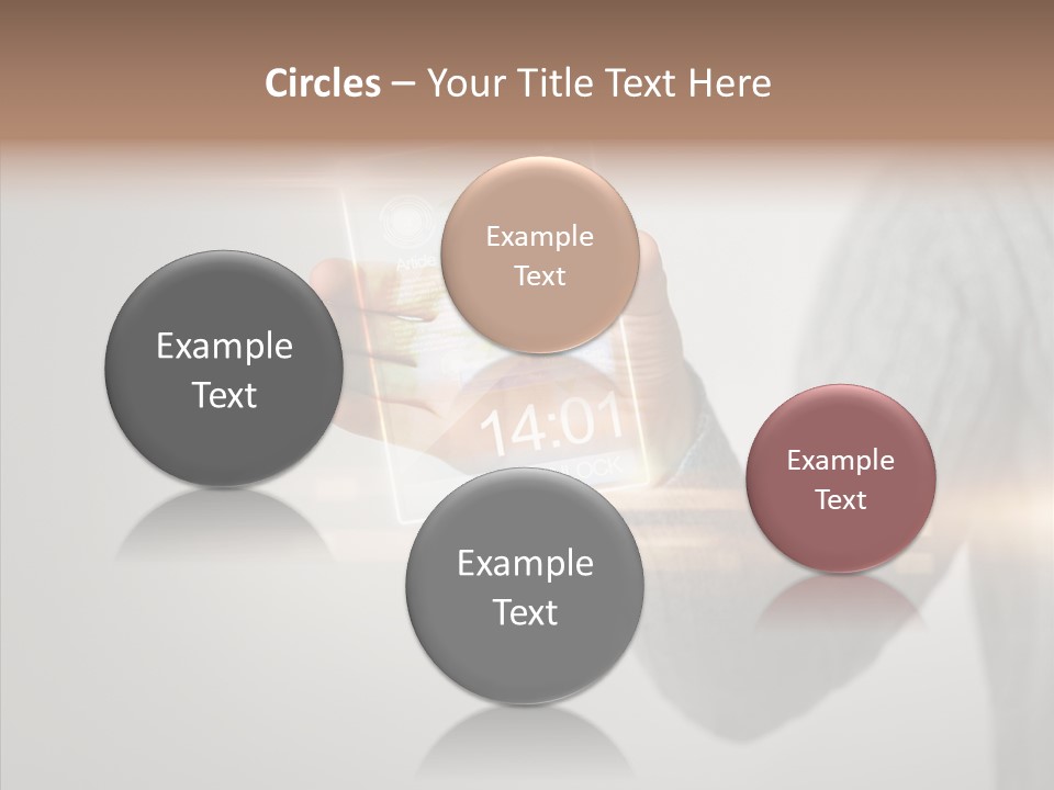 Arm Person Smartphone PowerPoint Template