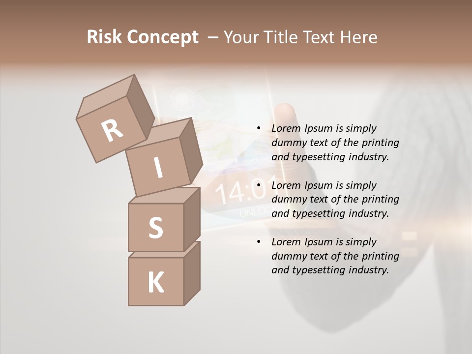 Arm Person Smartphone PowerPoint Template