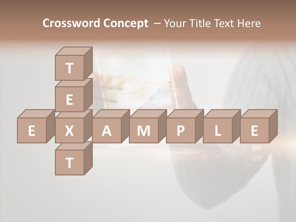 Arm Person Smartphone PowerPoint Template