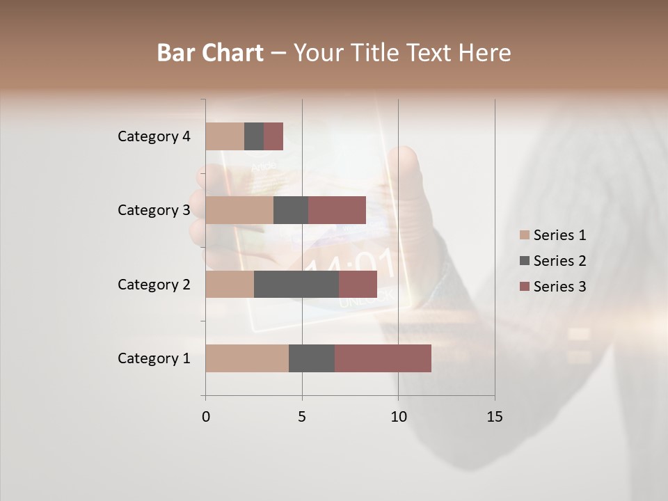 Arm Person Smartphone PowerPoint Template