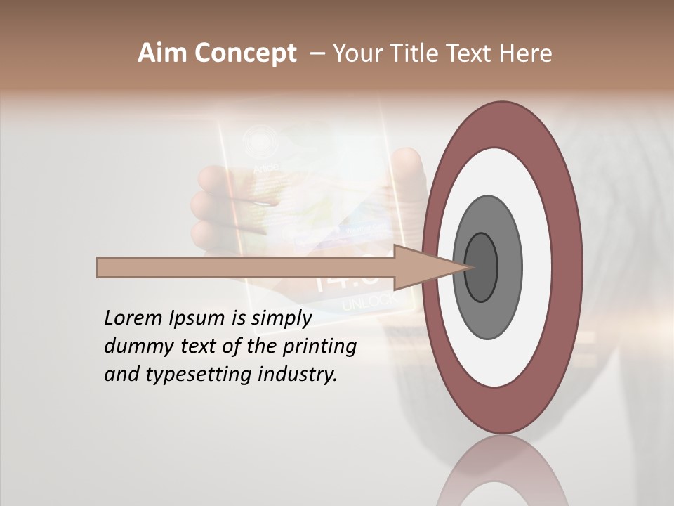 Arm Person Smartphone PowerPoint Template