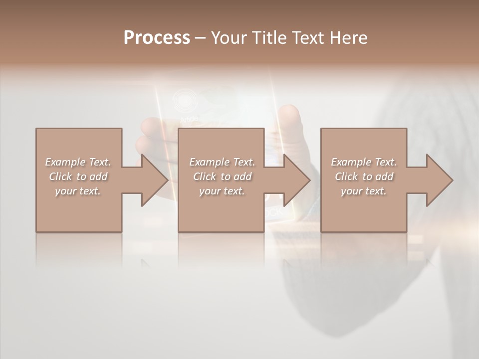 Arm Person Smartphone PowerPoint Template