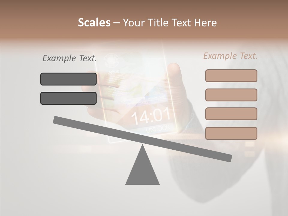Arm Person Smartphone PowerPoint Template