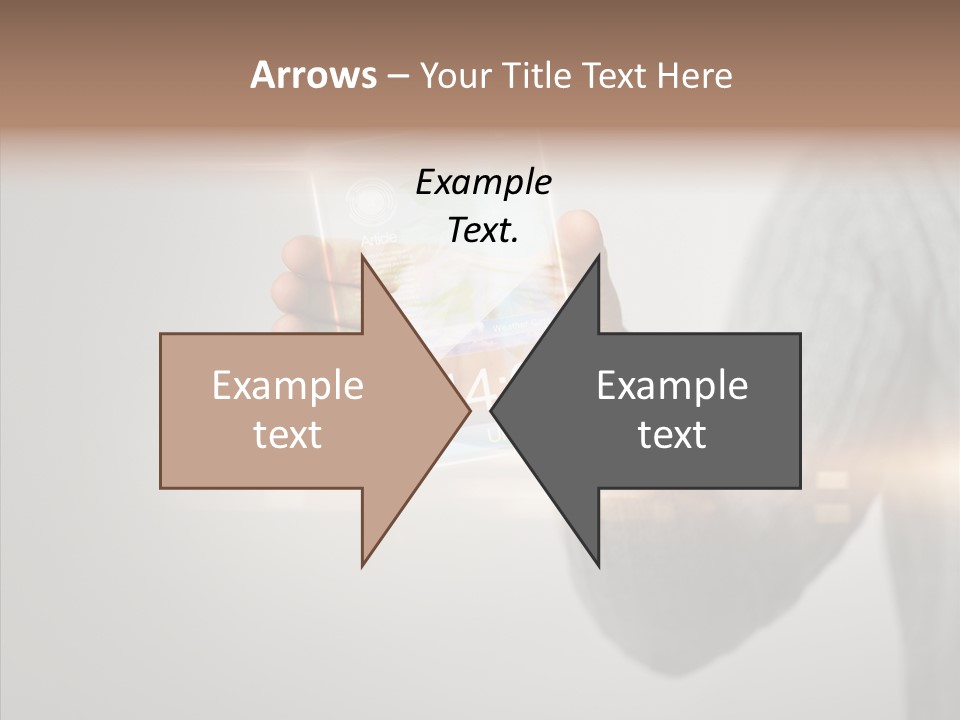 Arm Person Smartphone PowerPoint Template
