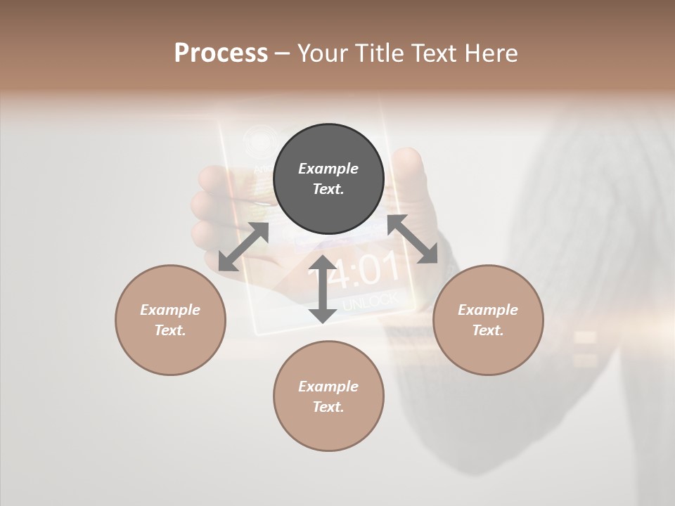 Arm Person Smartphone PowerPoint Template