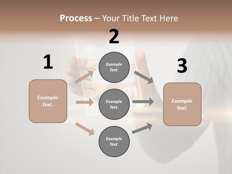 Arm Person Smartphone PowerPoint Template