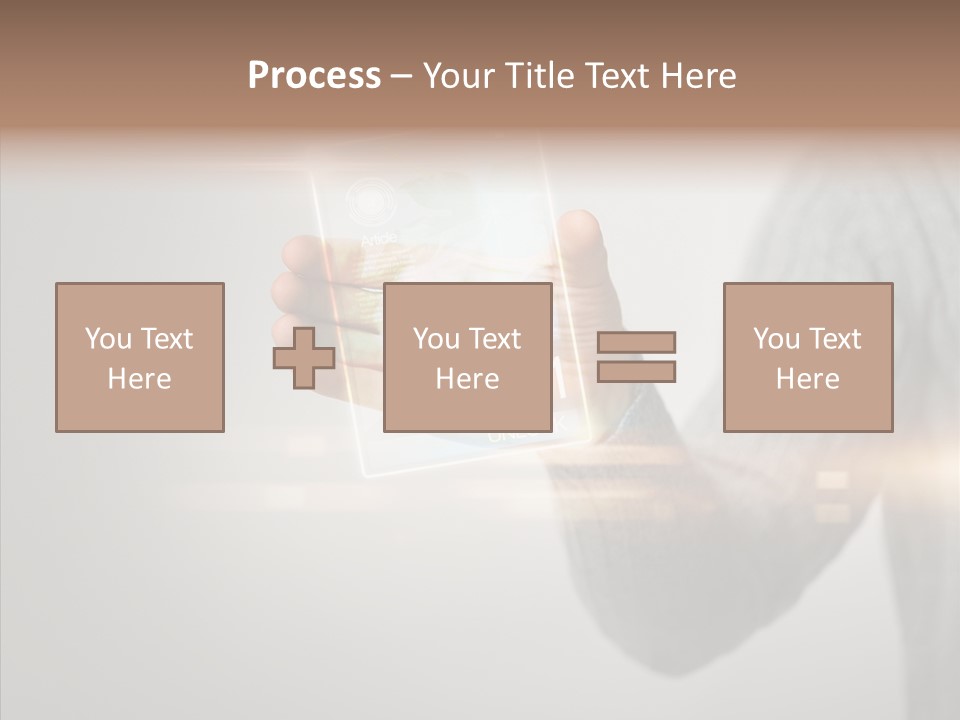 Arm Person Smartphone PowerPoint Template