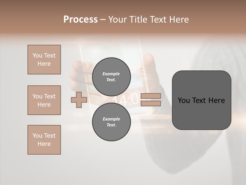 Arm Person Smartphone PowerPoint Template