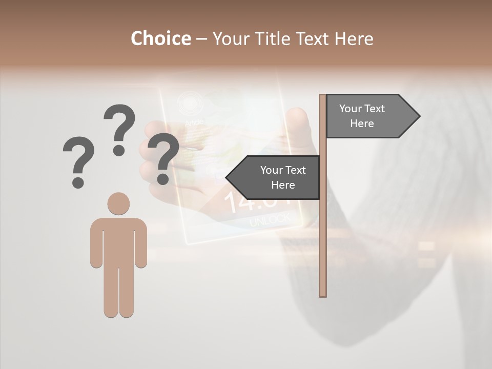 Arm Person Smartphone PowerPoint Template