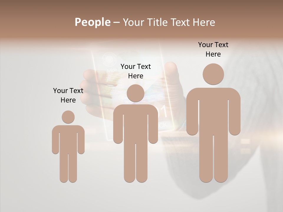 Arm Person Smartphone PowerPoint Template