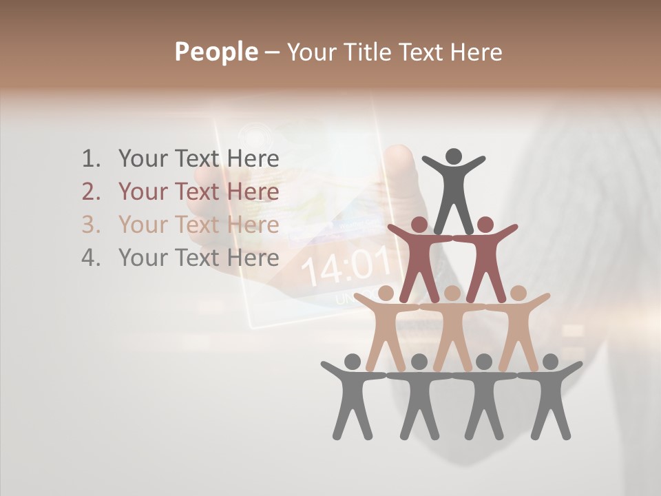 Arm Person Smartphone PowerPoint Template