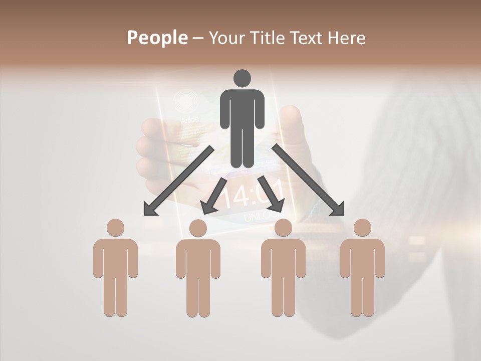 Arm Person Smartphone PowerPoint Template