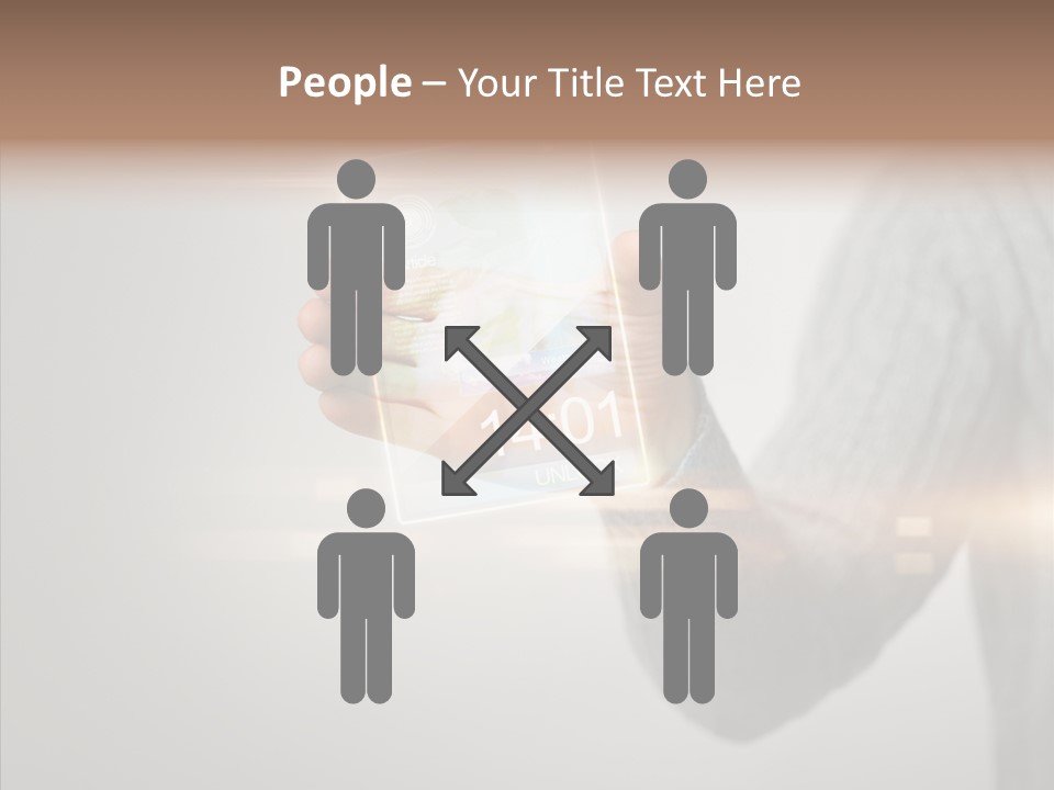 Arm Person Smartphone PowerPoint Template