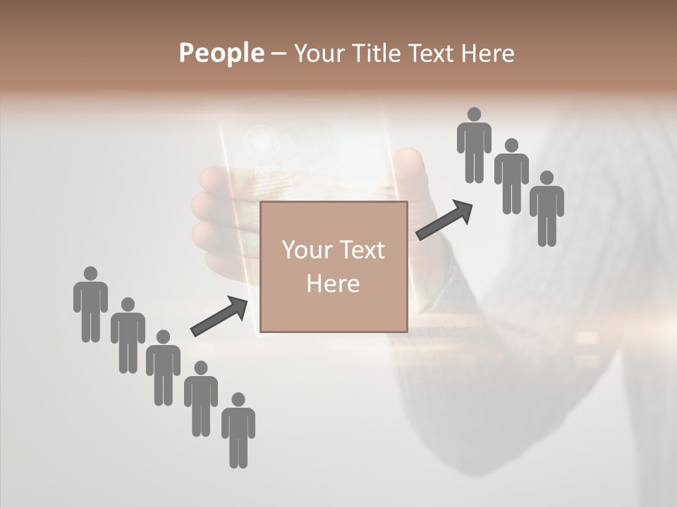 Arm Person Smartphone PowerPoint Template