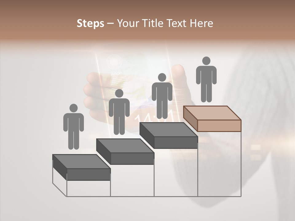 Arm Person Smartphone PowerPoint Template