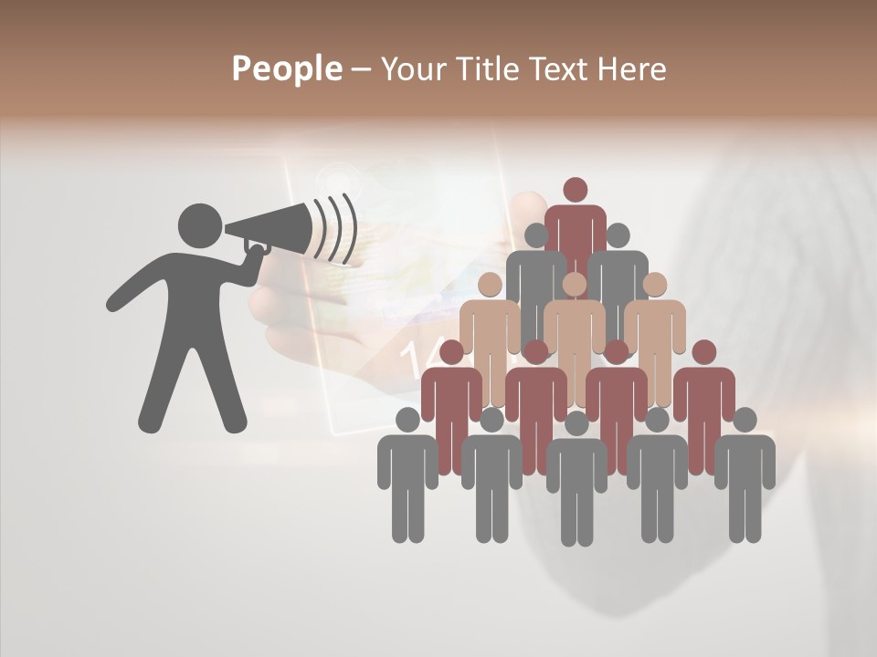Arm Person Smartphone PowerPoint Template
