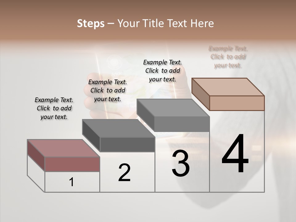 Arm Person Smartphone PowerPoint Template