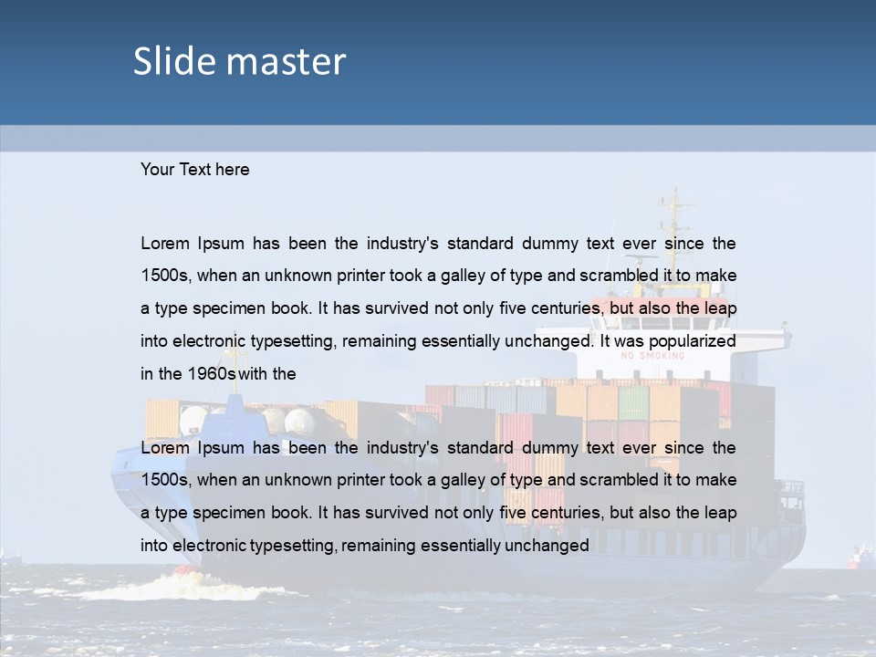 Transportation Ocean Unloading PowerPoint Template
