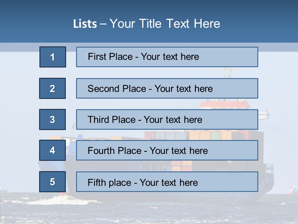 Transportation Ocean Unloading PowerPoint Template
