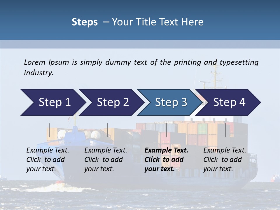 Transportation Ocean Unloading PowerPoint Template