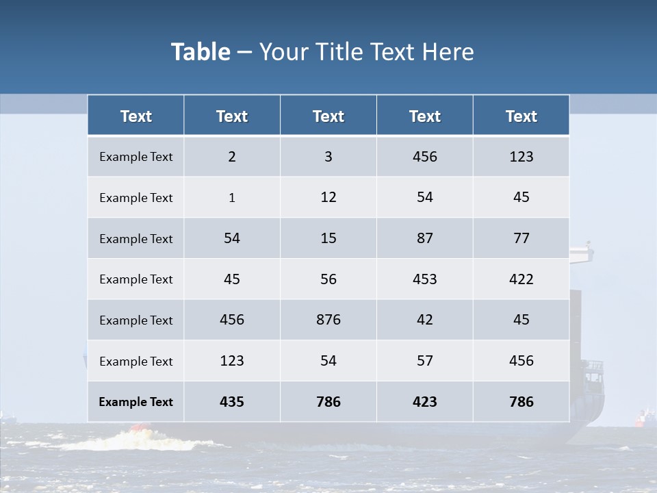 Transportation Ocean Unloading PowerPoint Template