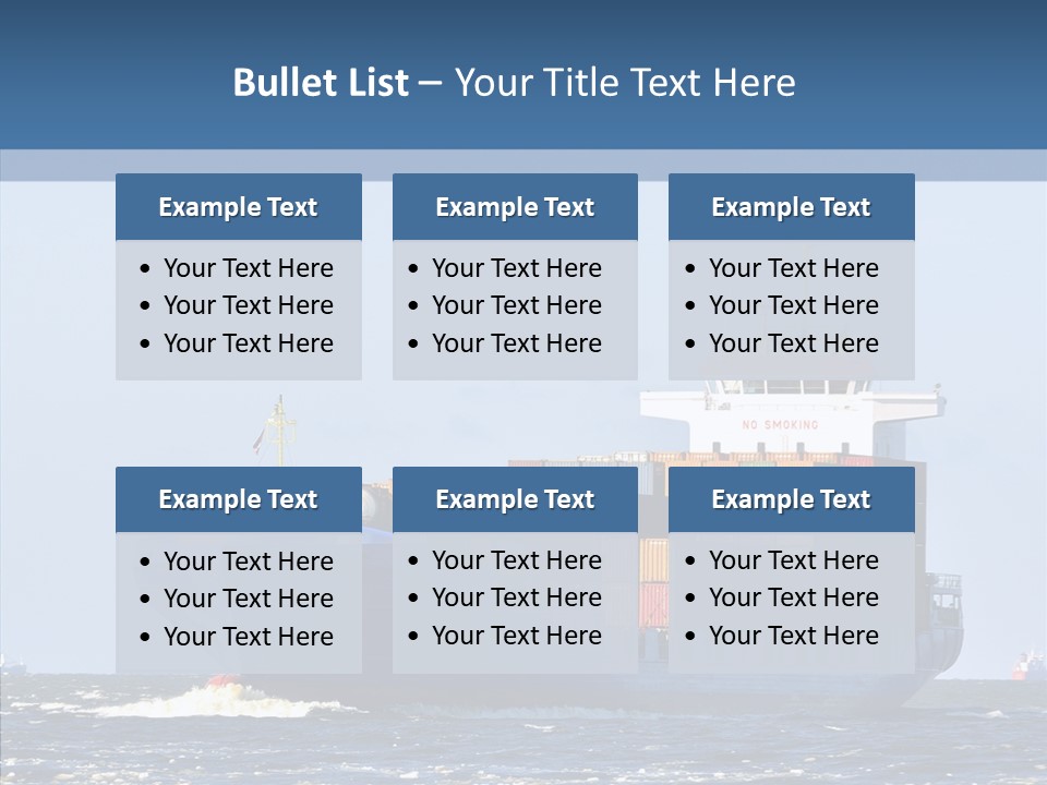 Transportation Ocean Unloading PowerPoint Template