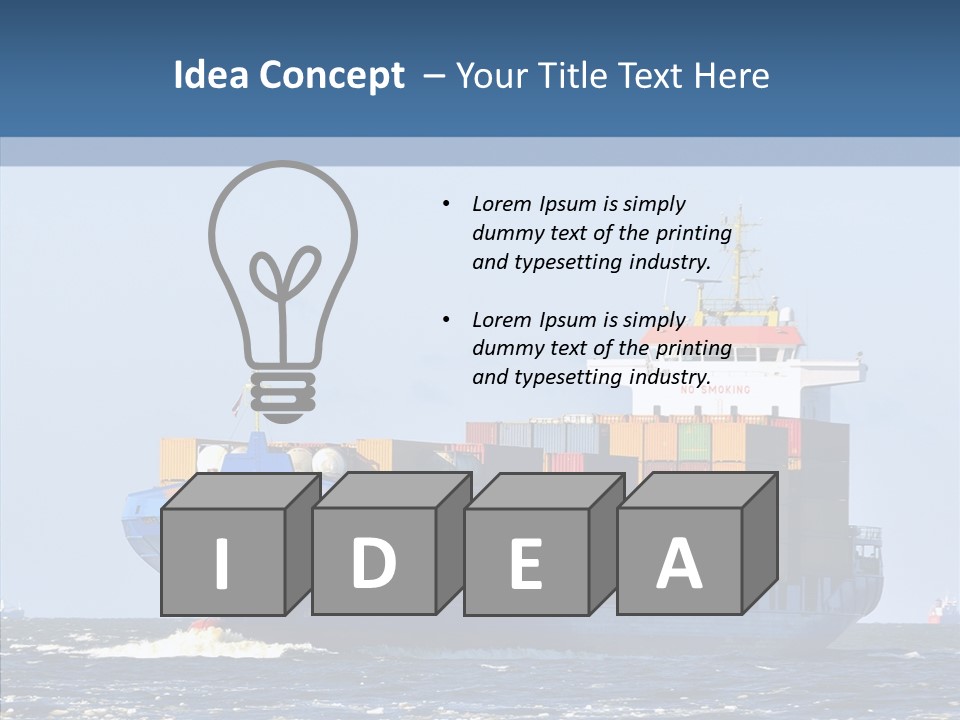 Transportation Ocean Unloading PowerPoint Template