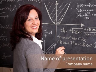 Woman School Classroom PowerPoint Template