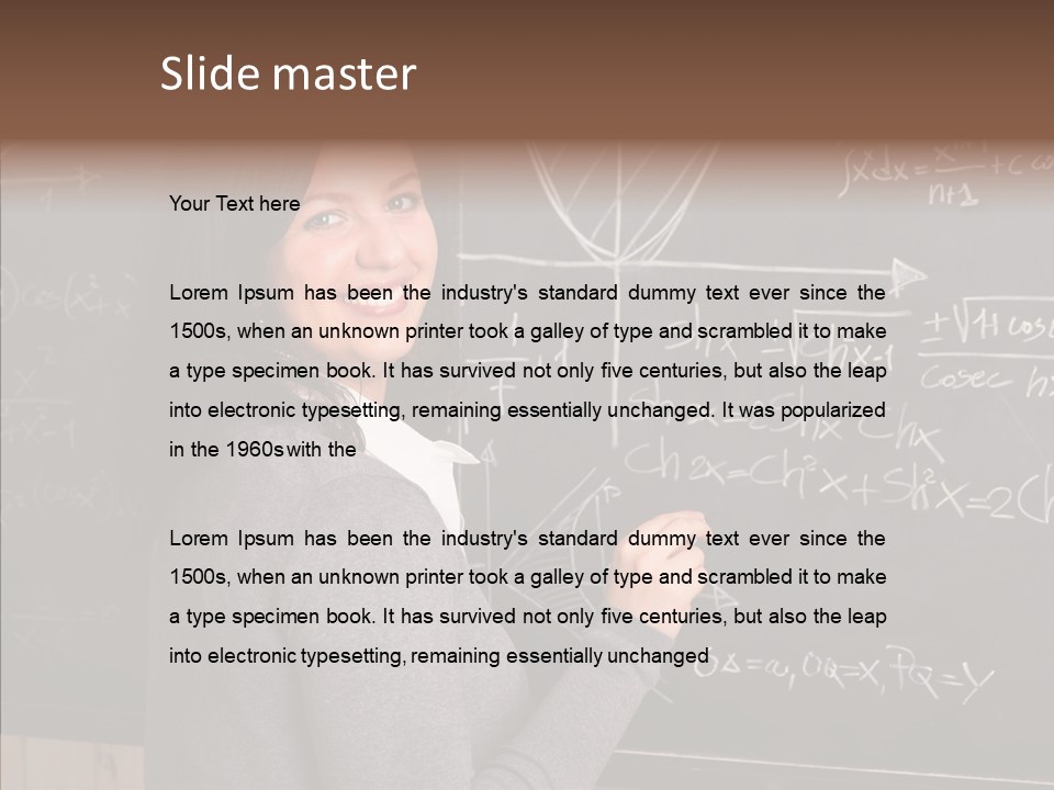 Woman School Classroom PowerPoint Template