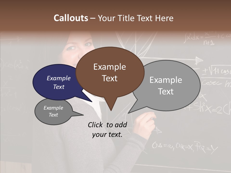 Woman School Classroom PowerPoint Template