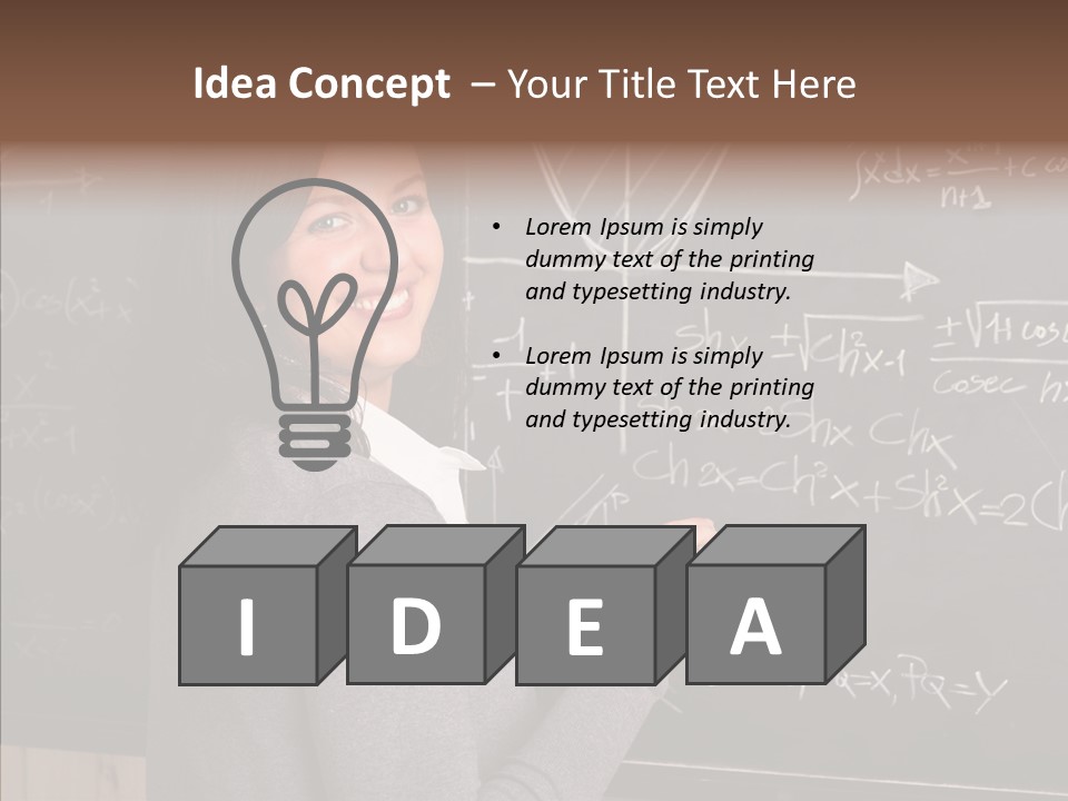 Woman School Classroom PowerPoint Template