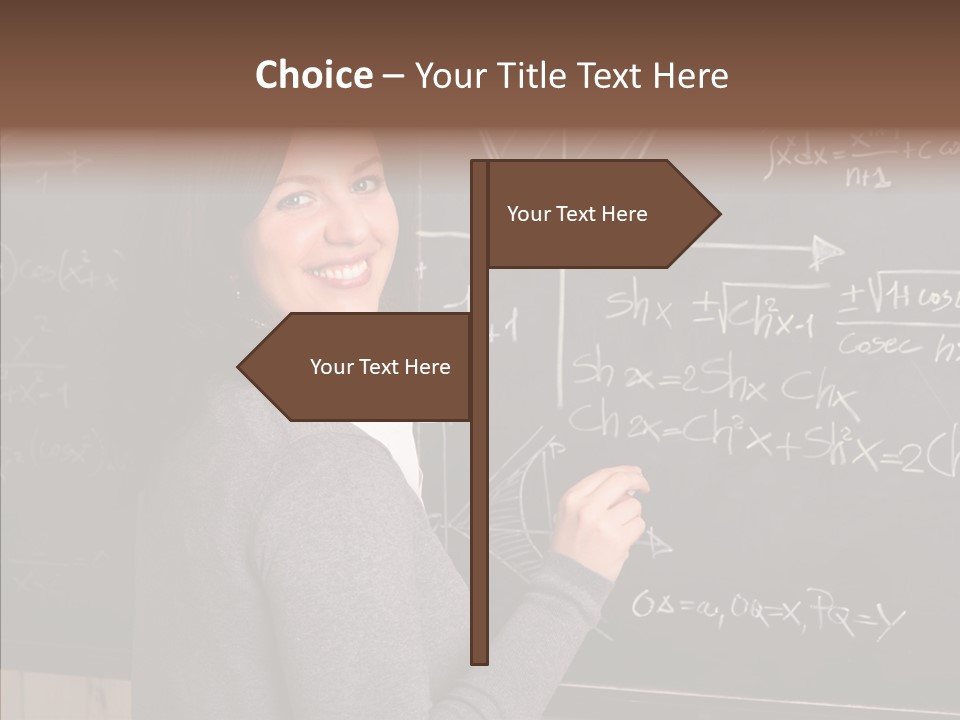 Woman School Classroom PowerPoint Template