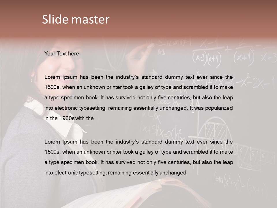 Worker Smile Teacher PowerPoint Template