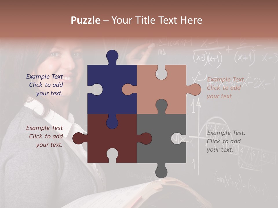 Worker Smile Teacher PowerPoint Template