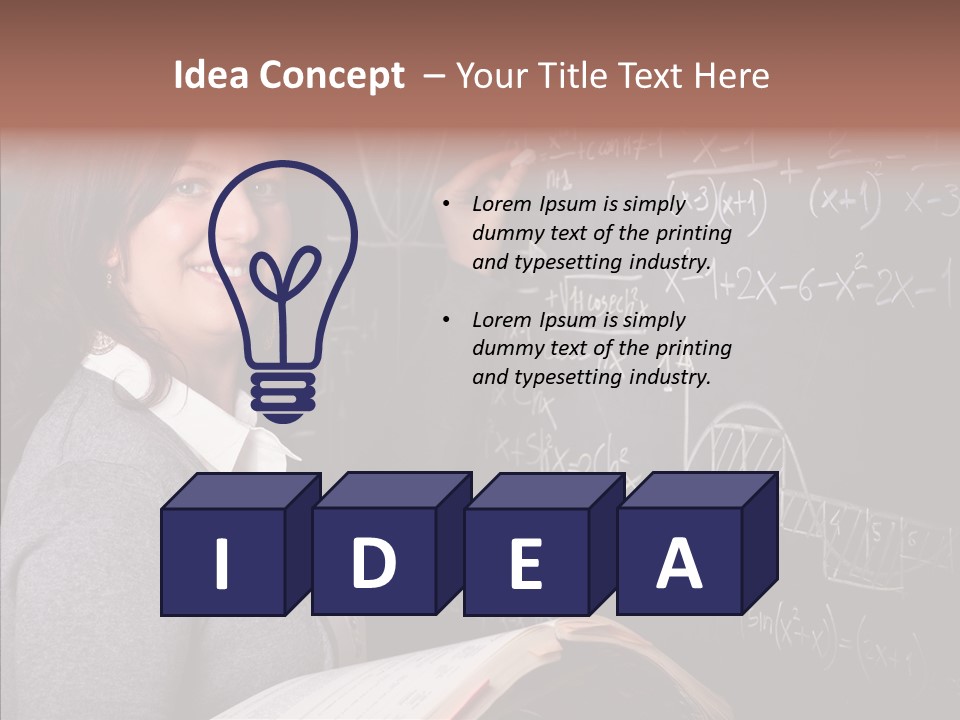 Worker Smile Teacher PowerPoint Template