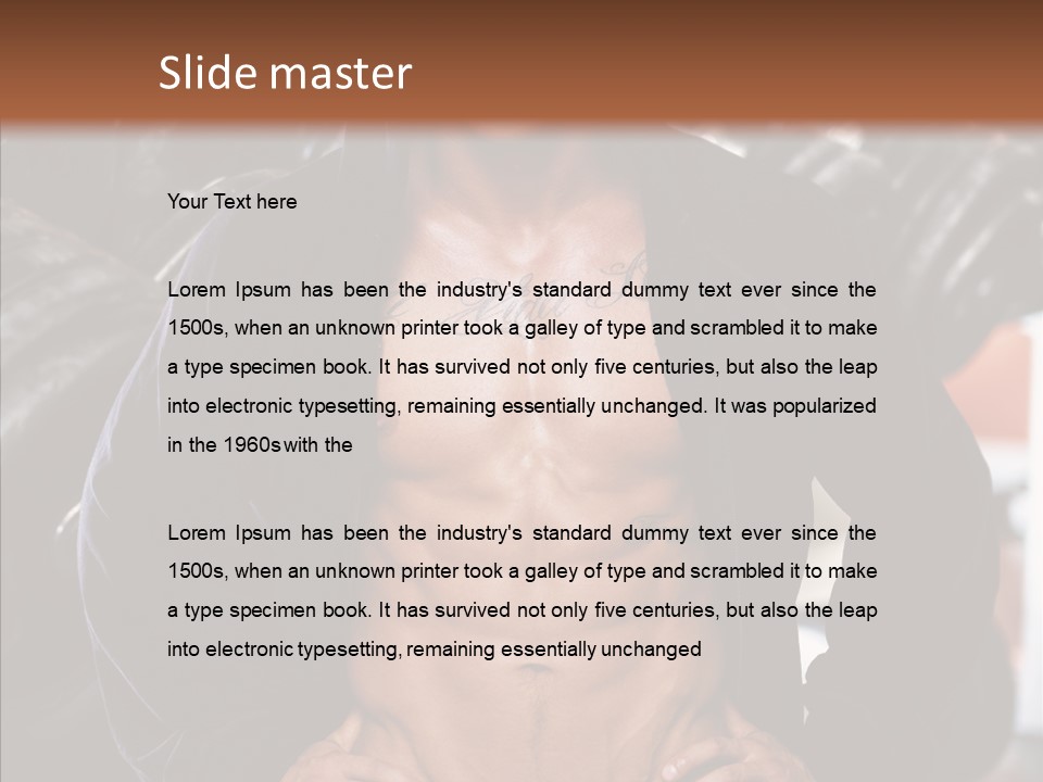 Power Bodybuilder Man PowerPoint Template