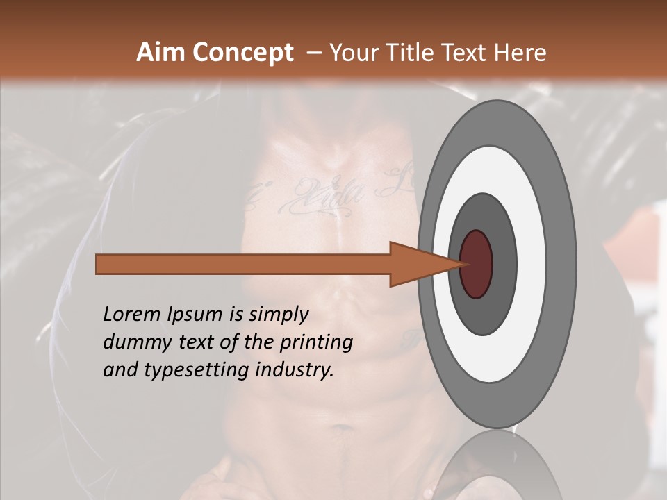 Power Bodybuilder Man PowerPoint Template