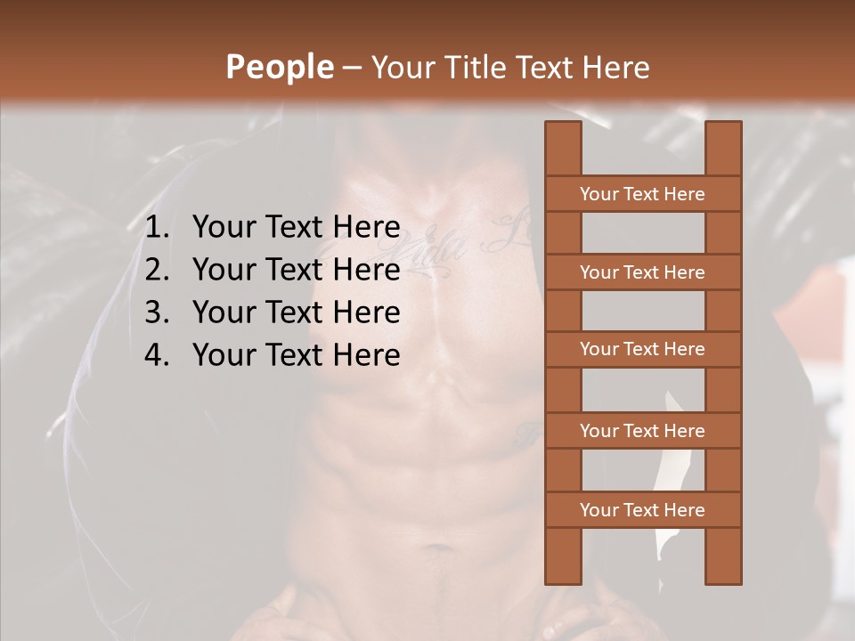 Power Bodybuilder Man PowerPoint Template