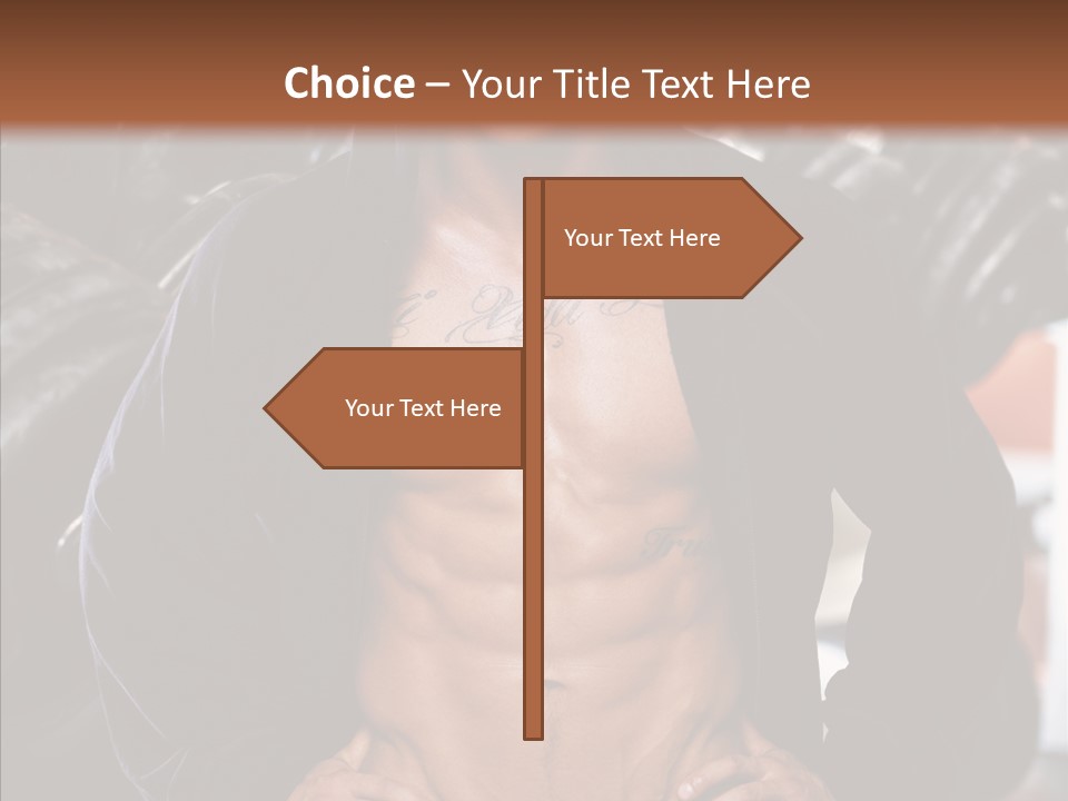 Power Bodybuilder Man PowerPoint Template